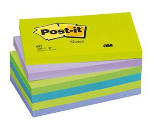 Piezmju lmlapias, 76*127mm, MINT, 100 lapias, neona asorti, Post-it